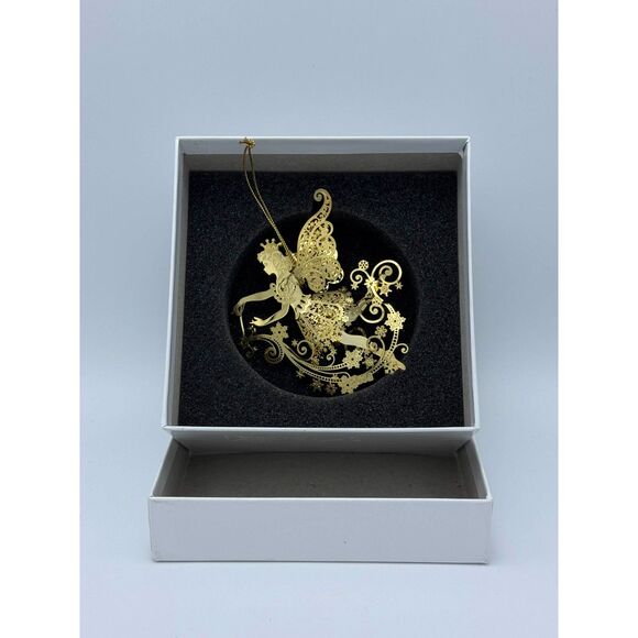 Danbury Mint Sugar Plum Fairy 2014 Christmas Ornament 23kt Gold Plated w/ Box - Picture 3 of 4